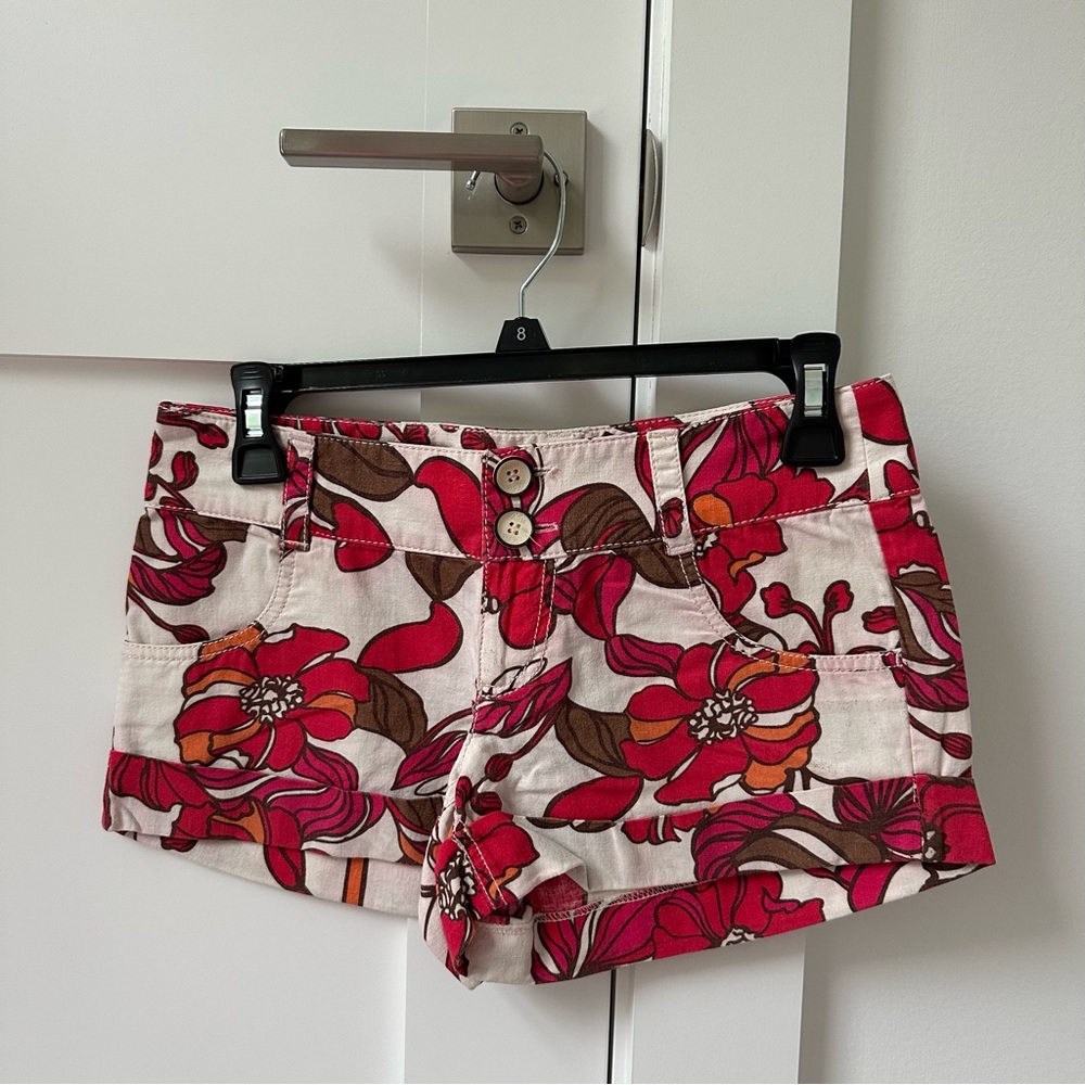 Guess Red and Brown Cargo Shorts